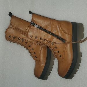 MIA Combat Boots Brown Shoes